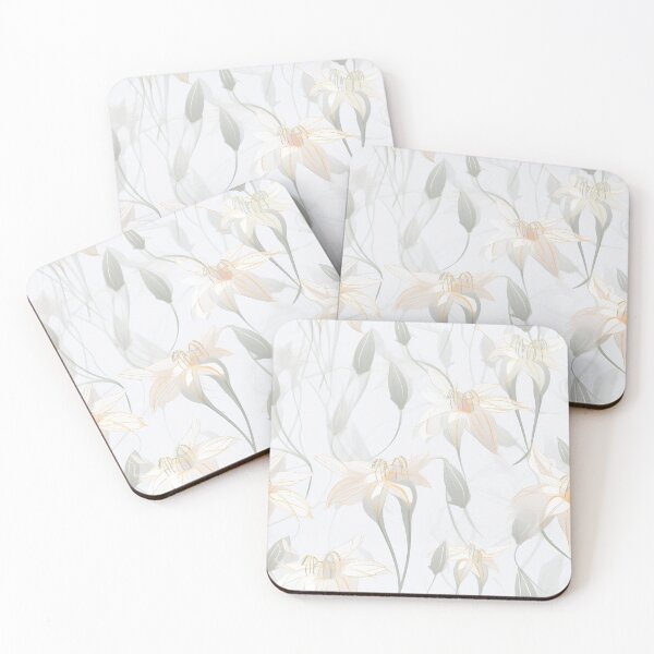 Item preview, Lily Tile 09: Trumpets of Purity in Pastel Dreams, Dew Kissed by Fragrance designed and sold by TheBrainArt.