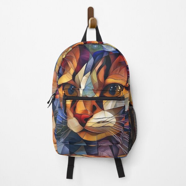 Item preview, Colorful Cubism art fractal cat print designed and sold by dcrc.