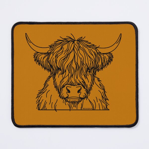 Item preview, Scottish Hairy Coo - Black doodle designed and sold by PickledjoArt.