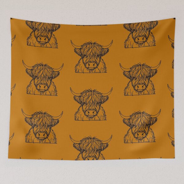 Item preview, Scottish Hairy Coo - Black doodle designed and sold by PickledjoArt.