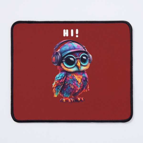 Item preview, Cute owl with headphones colorful design designed and sold by KarakitAI.