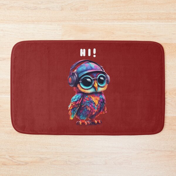 Item preview, Cute owl with headphones colorful design designed and sold by KarakitAI.