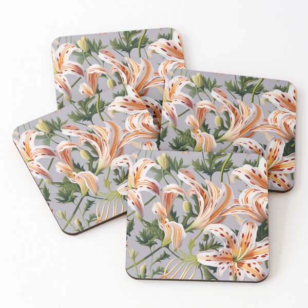 Item preview, Lily Tile 11: Trumpets of Purity in Pastel Dreams, Dew Kissed by Fragrance designed and sold by TheBrainArt.