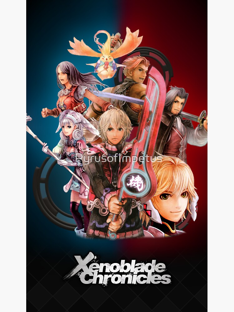 "Xenoblade Chronicles - Main Cast" Sticker by PyrusofImpetus | Redbubble