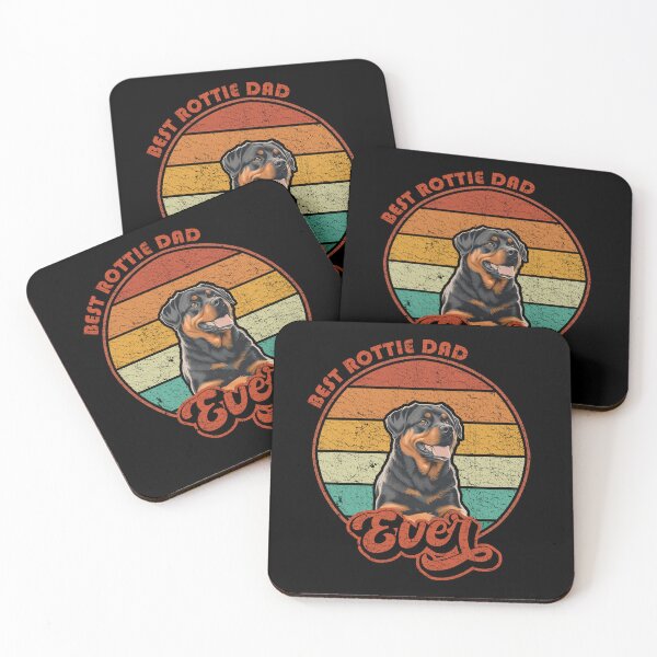 Item preview, Best Rottie Dad Ever - Vintage Sunset - Vintage Rottweiler designed and sold by brindled.