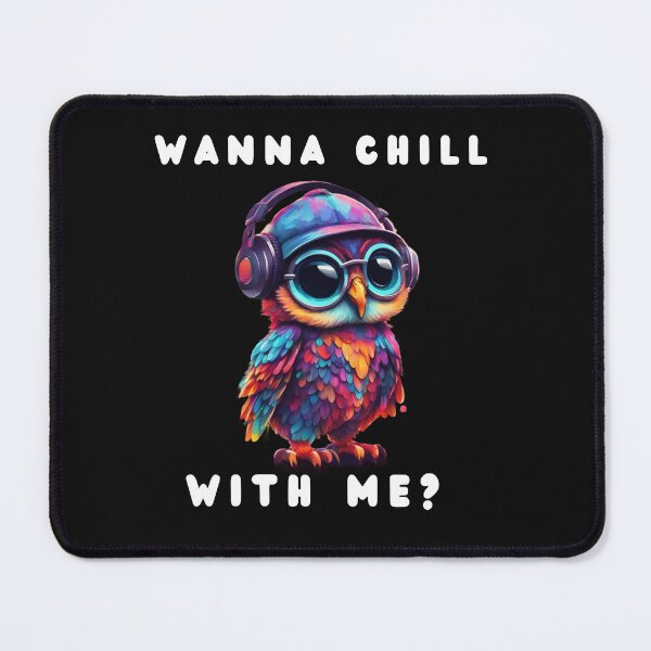 Item preview, Cute owl with headphones colorful design designed and sold by KarakitAI.