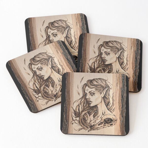 Item preview, Raven sorceress - wood texture designed and sold by BTW-byMargo.