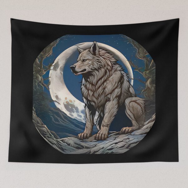 Item preview, Wolf on moonlight designed and sold by UrbanPrts.