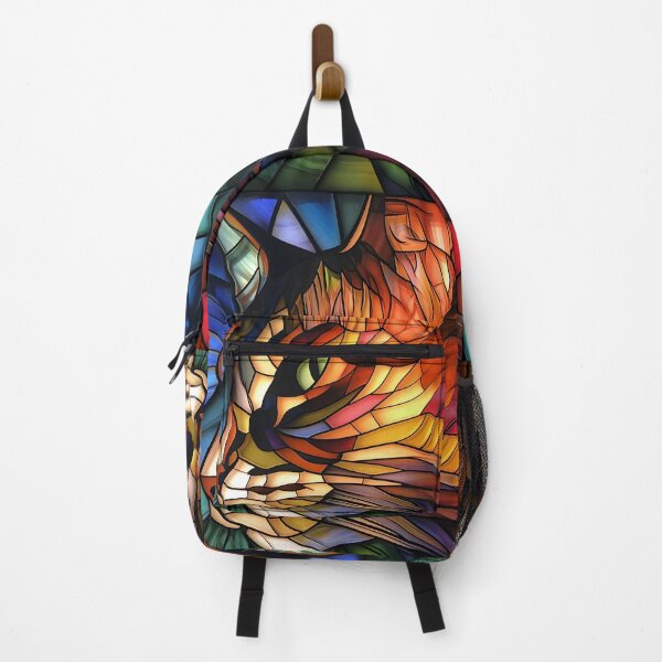 Item preview, colorful cubism art fractal cat print designed and sold by dcrc.