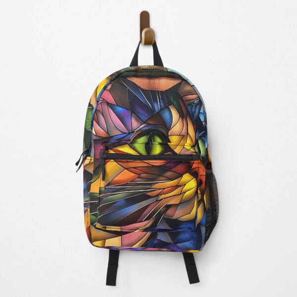 Item preview, colorful cubism art fractal cat print designed and sold by dcrc.