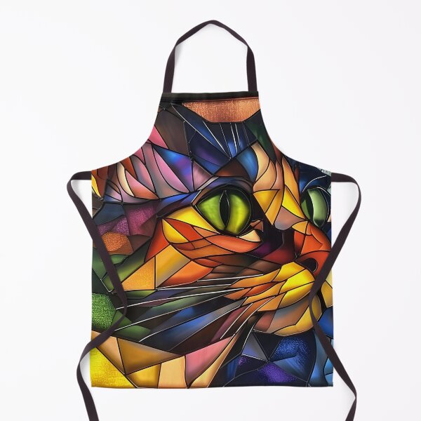 Item preview, colorful cubism art fractal cat print designed and sold by dcrc.