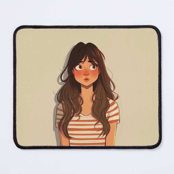 Item preview, Blushing Blooms: A Kawaii Girl Caught in Sweet Surprise designed and sold by Tincanninja.