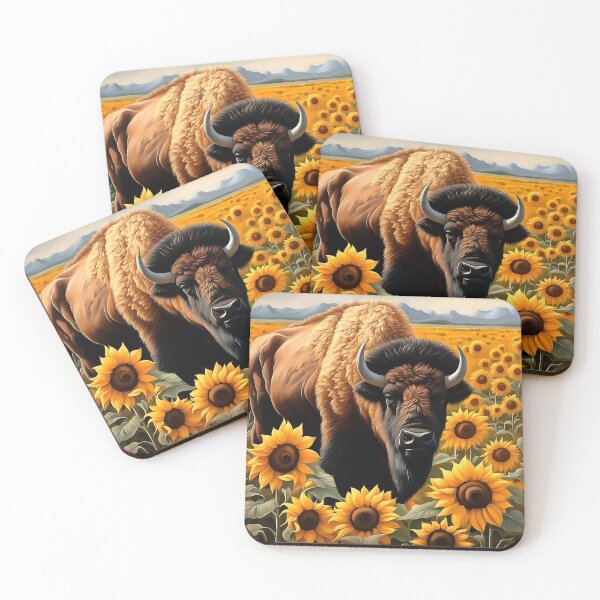Item preview, Kansas Bison On The Range Of Sunflowers designed and sold by taiche.