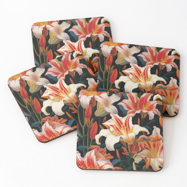 Item preview, Lily Tile 12: Trumpets of Purity in Pastel Dreams, Dew Kissed by Fragrance designed and sold by TheBrainArt.
