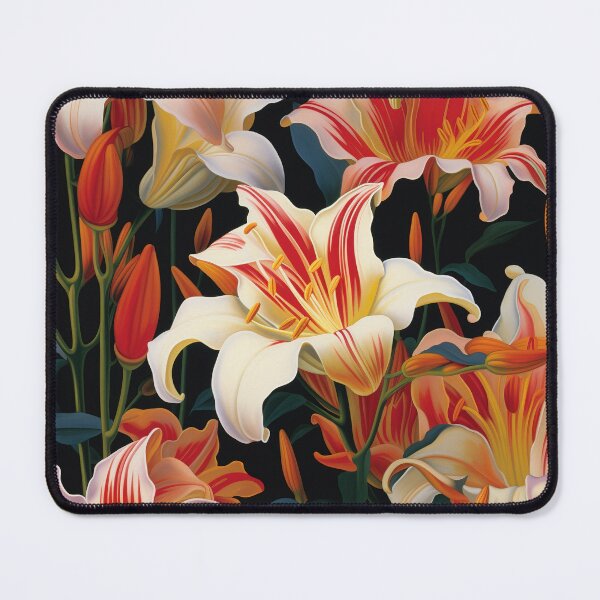 Item preview, Lily Tile 12: Trumpets of Purity in Pastel Dreams, Dew Kissed by Fragrance designed and sold by TheBrainArt.