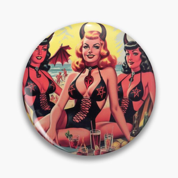Item preview, Vintage Evil Pin Ups designed and sold by PulpVintage.