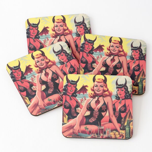 Item preview, Vintage Evil Pin Ups designed and sold by PulpVintage.