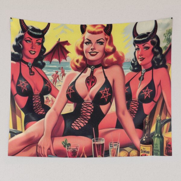 Item preview, Vintage Evil Pin Ups designed and sold by PulpVintage.