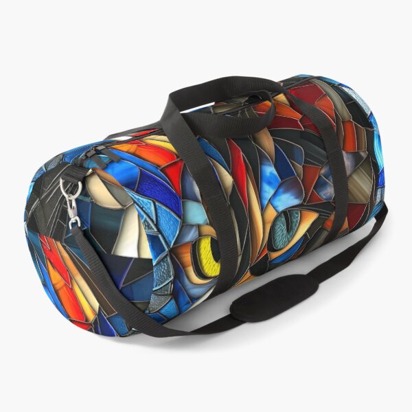 Item preview, colorful cubism art fractal cat print, designed and sold by dcrc.