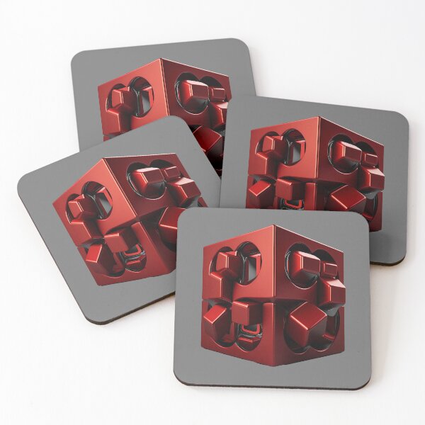 Item preview, 3D cube in red designed and sold by SMILE88.