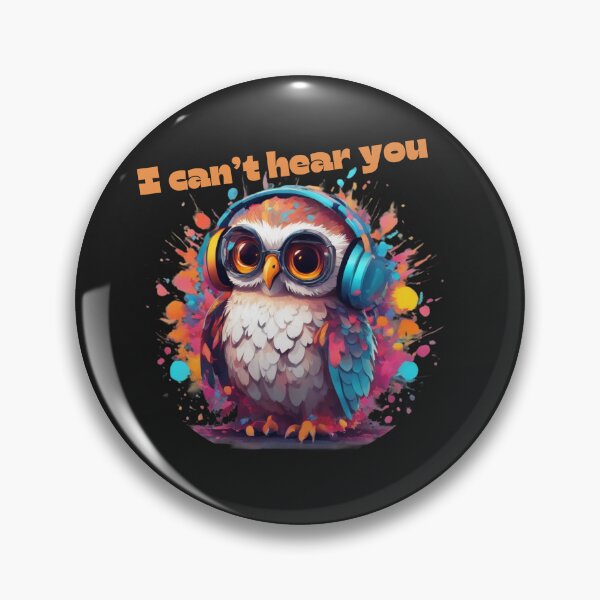 Item preview, Cool owl with headphones colorful design designed and sold by KarakitAI.