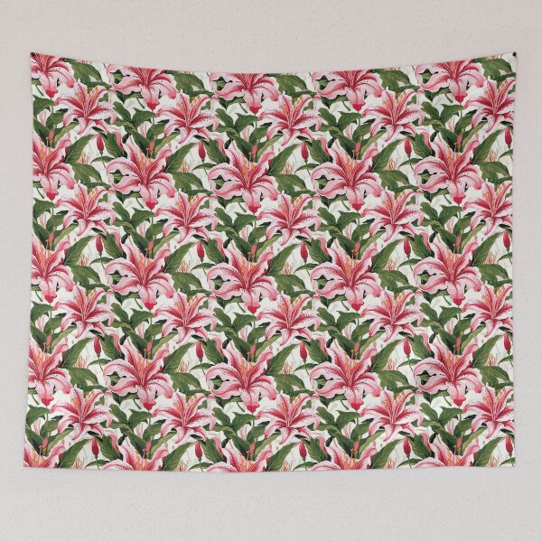Item preview, Lily Tile 13: Trumpets of Purity in Pastel Dreams, Dew Kissed by Fragrance designed and sold by TheBrainArt.