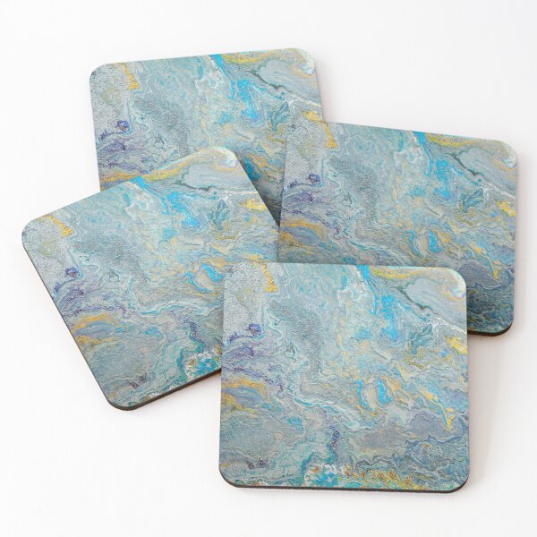 Item preview, Bright Colorful Ocean Blue Abstract Painting designed and sold by ArtBySamTah.