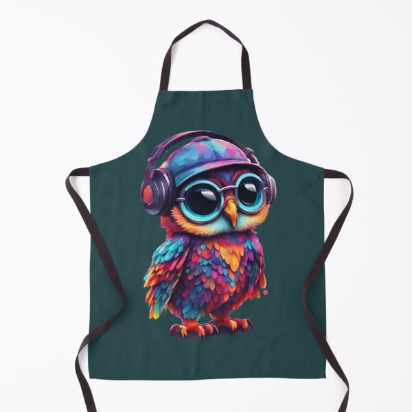 Item preview, Cool owl with headphones colorful design designed and sold by KarakitAI.