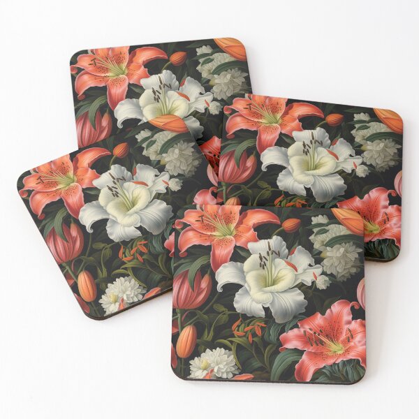 Item preview, Lily Tile 15: Trumpets of Purity in Pastel Dreams, Dew Kissed by Fragrance designed and sold by TheBrainArt.