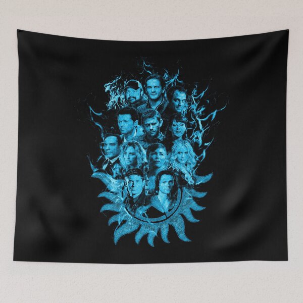 Item preview, Supernatural Sketch - Blue designed and sold by Happy-Llama-Art.