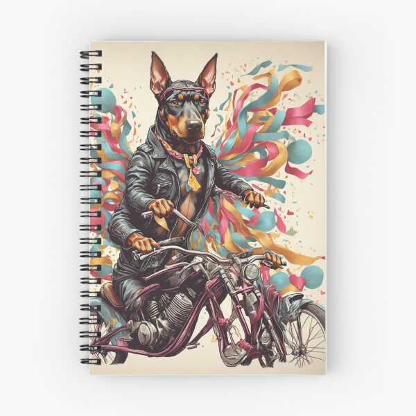 Item preview, Natural Ear Doberman - Riding Motorbike designed and sold by Myzone2023.