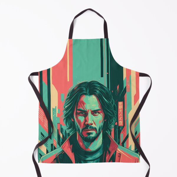 Item preview, Keanu Reeves in style cyan designed and sold by ArteDelCine.