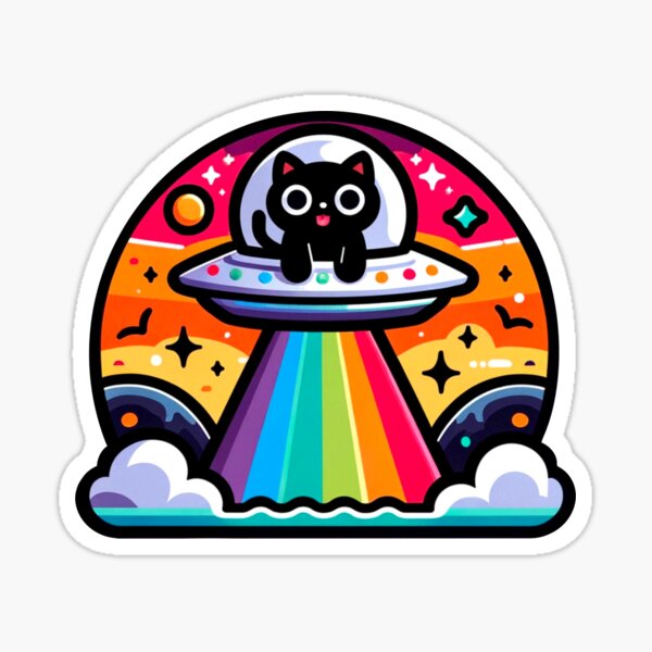 Artikel-Vorschau von Die erste Begegnung mit Cosmic Cat, designt und verkauft von peelthelove.
