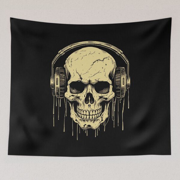 Item preview, Disc jockey de calavera zombie designed and sold by drizzd.