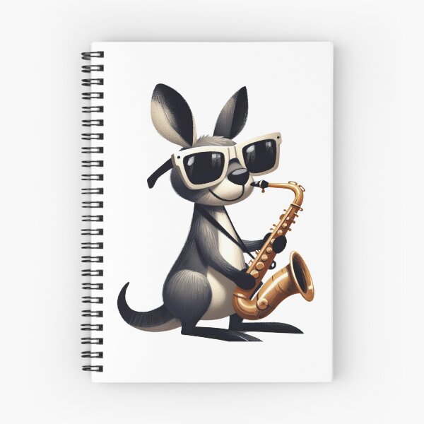 Aperçu de l'œuvre Kangourou jouant du saxophone - Outback Serenade : Kangaroo's Jazz Hop ! créée et vendue par Kkoriginal.