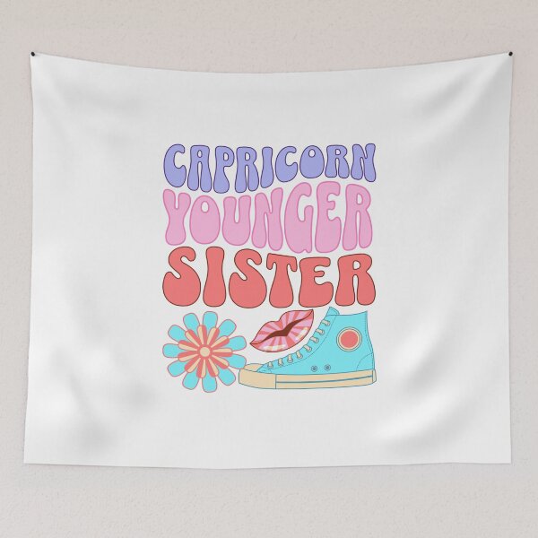 Item preview, Capricorn younger sister in retro pastel colours designed and sold by BritishDelights.