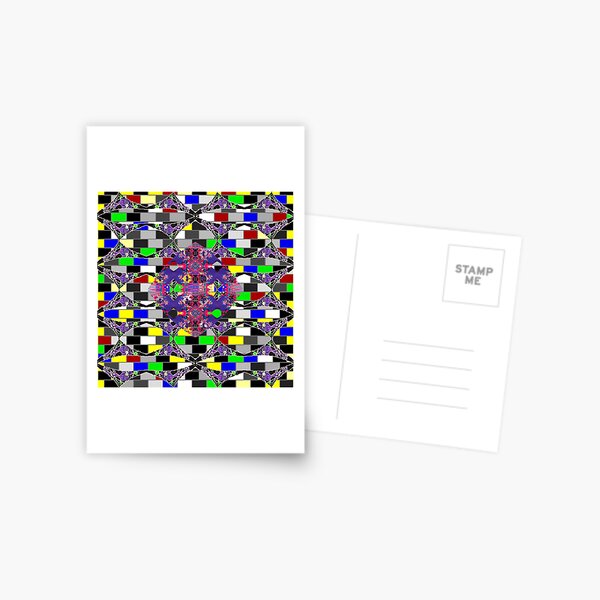 Tracery, weave,  template, routine, stereotype, gauge, mold, sample Postcard