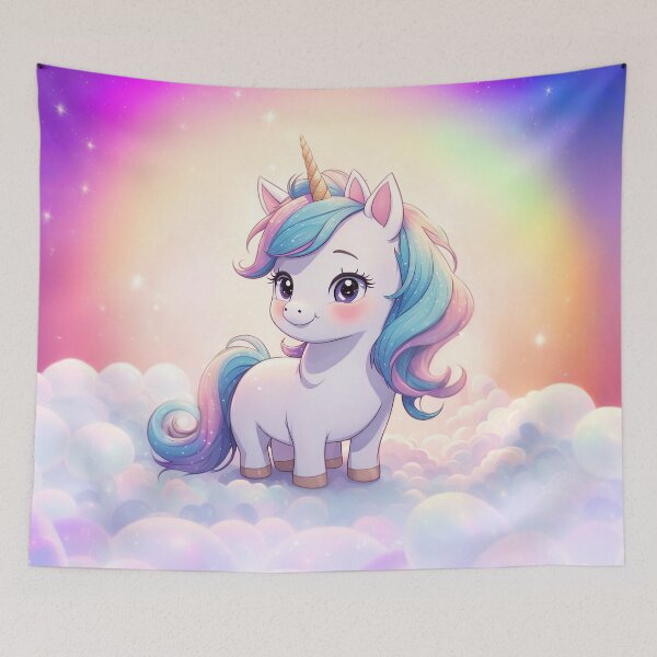 Item preview, Cute anime unicorn designed and sold by fantasyMASTER.