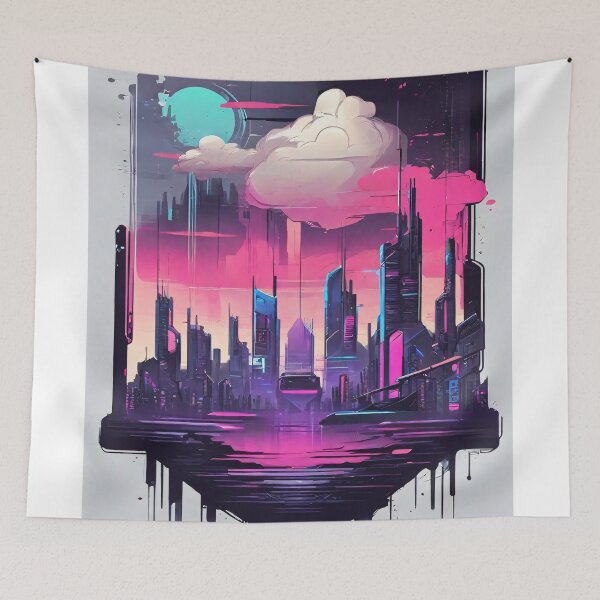 Item preview, Cyberpunk Skyline designed and sold by BajanTees.