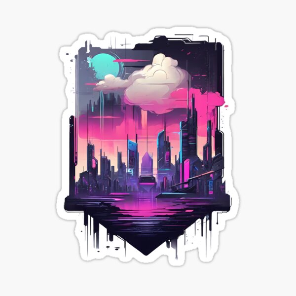 Artikel-Vorschau von Cyberpunk-Skyline, designt und verkauft von BajanTees.