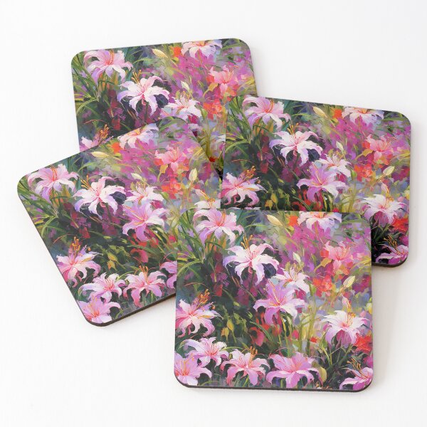 Item preview, Lily Tile 18: Trumpets of Purity in Pastel Dreams, Dew Kissed by Fragrance designed and sold by TheBrainArt.