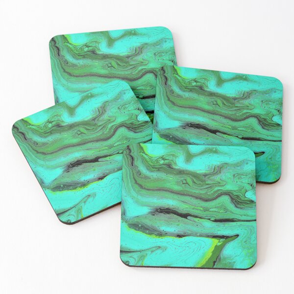 Item preview, La Dee Dah 2 Acrylic Abstract Flowing Green designed and sold by Doug  Siegel.