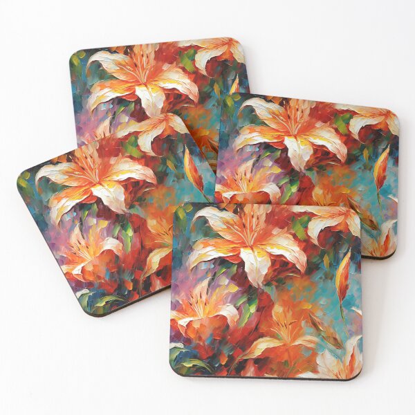 Item preview, Lily Tile 19: Trumpets of Purity in Pastel Dreams, Dew Kissed by Fragrance designed and sold by TheBrainArt.