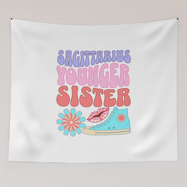 Item preview, Sagittarius younger sister in retro pastel colours designed and sold by BritishDelights.