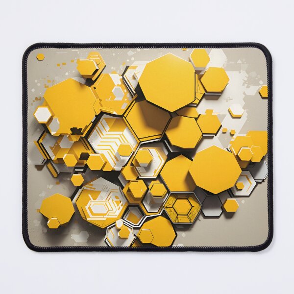 Item preview, A yellow hexagons on a wall designed and sold by johndesign88.