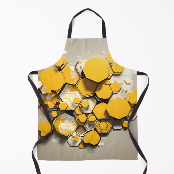 Item preview, A yellow hexagons on a wall designed and sold by johndesign88.