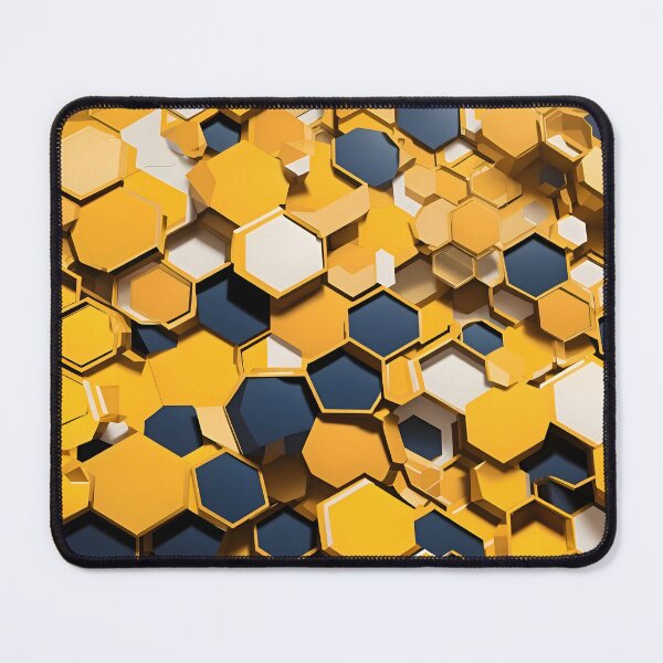 Item preview, A group of yellow and blue hexagons designed and sold by johndesign88.