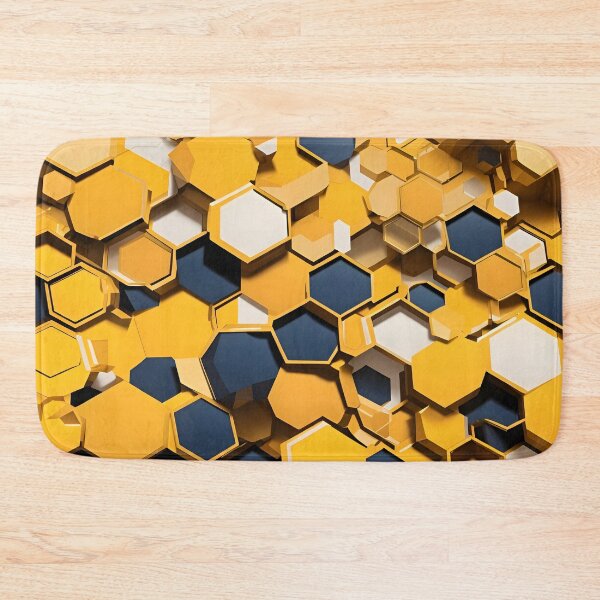 Item preview, A group of yellow and blue hexagons designed and sold by johndesign88.