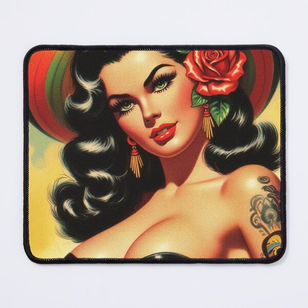 Item preview, Vintage Mexican Girl Pin Up designed and sold by PulpVintage.