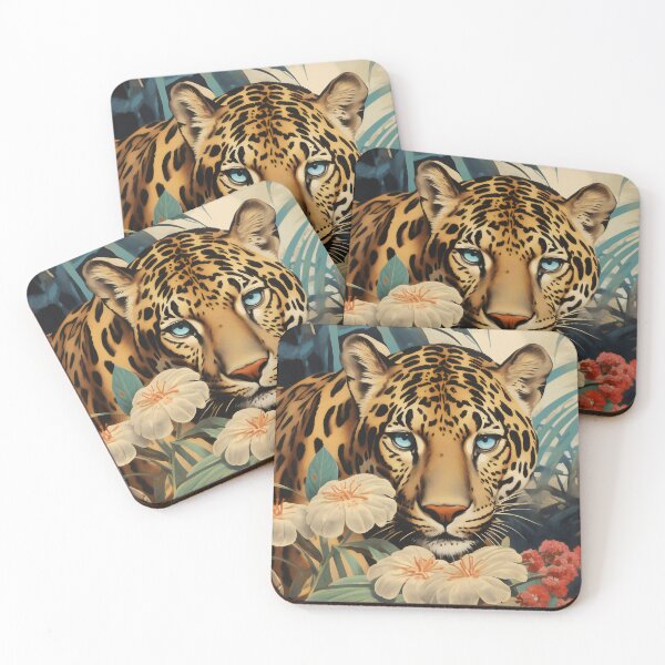 Aperçu de l'œuvre Art léopard de la jungle | Décor tropical animal exotique | Esthétique créée et vendue par Textured-art.